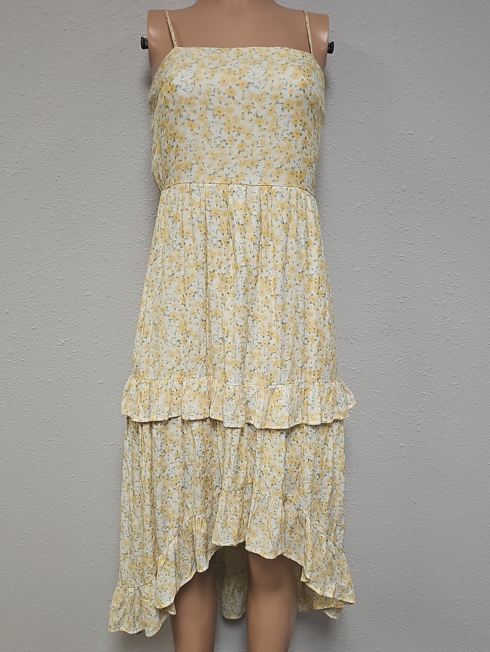 Trixxi Yellow Floral High-Low Sundress